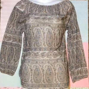 Boho style Gloria Vanderbilt stretchy blouse 2X…
